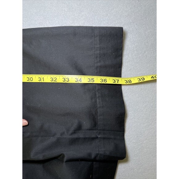 New York and Company Sheath Dress Size 4 Black Cotton Pleated Sleeveless Career - Picture 9 of 11